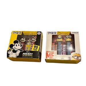 Pez Dispenser Set Disney Mickey 90 Years of Magic/Despicable Me Minions TwinPack